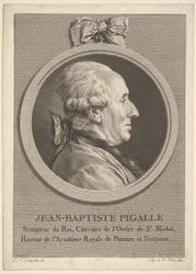 Portret van Jean-Baptiste Pigalle
