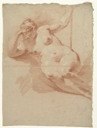 Liggende vrouwelijke naakt