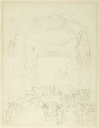 Studie voor Common Council Chamber, Guild Hall, uit Microcosm of London