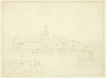 Studie voor de wacht houden, St James Park, uit Microcosm of London