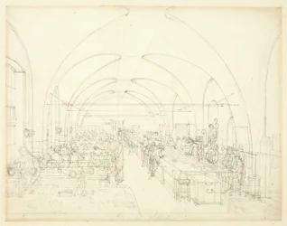 Studie voor het postkantoor, uit Microcosm of London