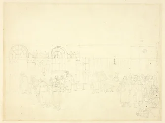 Studie voor Wachthuis, St. Mary Le Bone, uit Microcosm of London