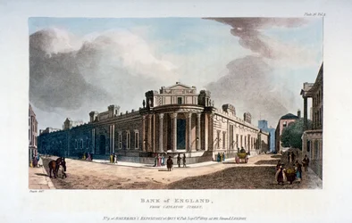 De Bank of England, vanaf Cateaton Street, City of London, 1809