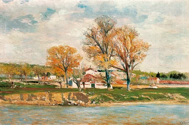 De oevers van de Manzanares-rivier