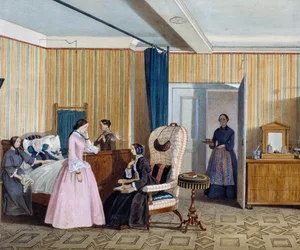 Biedermeier stijl slaapkamer, Oostenrijk