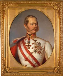 Portret van Frans Jozef I van Oostenrijk (1830-1916). Hij draagt de Orde van het Gulden Vlies