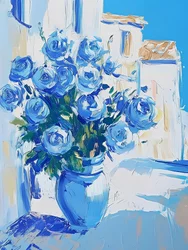 Mediterrane blauwe rozen
