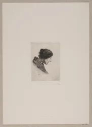 Deens: Vrouwelijk hoofd. Profiel naar rechts