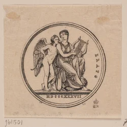 Medaille met Afbeelding van Erato
