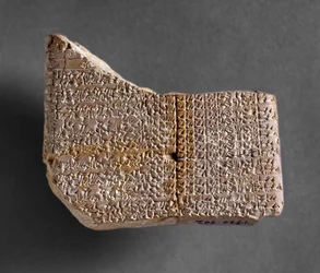 Astronomische kleitablet uit Kish, met de opkomsten en ondergangen van Venus uit de eerste 6 jaren van de regering van de koning van Babylon, 7e eeuw