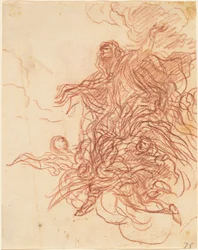De Hemelvaart van de Maagd, ca. 1667 (rood krijt op papier)