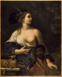 Turkse vrouw met zwart geitje, ca. 1650-1670