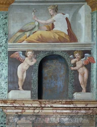 De Sala delle Prospettive, Hal van het Perspectief, detail van een trompe-l