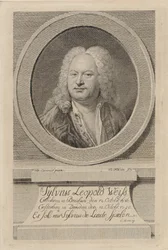 Portret van Sylvius Leopold Weiss