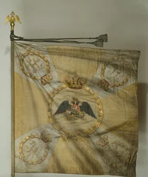 Sint-Joris vlag van het infanterieregiment ten tijde van Nicolaas I, 1830-1840s