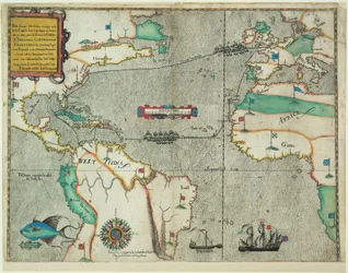 De beroemde West-Indische reis gemaakt door de Engelse vloot van 23 schepen en barken