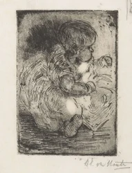 Portret van H.W. Mouton als baby
