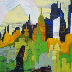 Abstracte stadsgezichtlagen