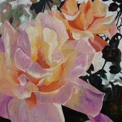 Roze en oranje rozen