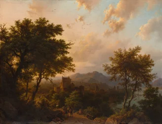Zonsondergang aan de Rijn