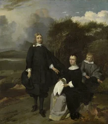 Familie in een landschap