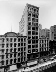 Clifton House, Thomas Church gebouw en J. P. Atwater gebouw, Chicago, Illinois, VS, ca. 1900