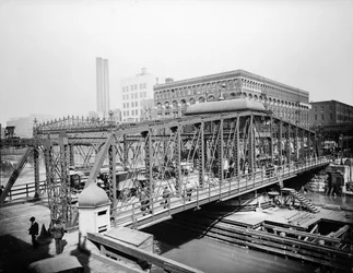 Madison Street Bridge, Chicago, Illinois, VS, c.1905