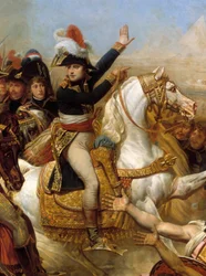 Veldtocht (expeditie) naar Egypte (1798-1801): Napoleon Bonaparte houdt een toespraak tot het leger voor de Slag bij de Piramiden, 21 juli