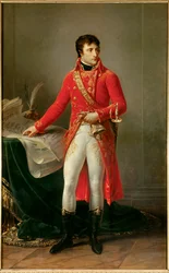 Portret ten voeten uit van Napoleon Bonaparte als eerste consul (1769-1821). Schilderij van Antoine Jean Gros (1771-1835). 1802. Parijs, Museum van het Legioen van Eer