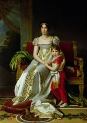 Hortense de Beauharnais (1783-1837), koningin van Holland, en haar zoon Napoleon Charles Bonaparte (1802-07), 1806