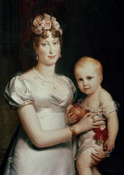 Marie-Louise (1791-1847) van Habsburg-Lotharingen en de Koning van Rome (1811-32) (detail)