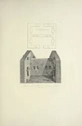 Interieur van het huis van de Inca in Canar, getekend door Gmelin, illustratie uit "Vues des Cordillères et Monumens des Peuples Indigènes de l