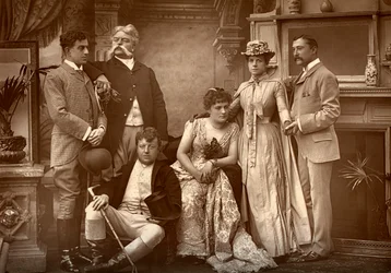 Het Drury Lane Gezelschap in A Run of Luck, in het Drury Lane Theater, Londen, 1886
