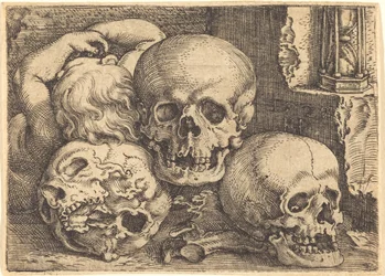 Kind met drie schedels