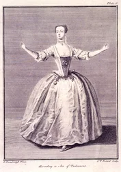 Een menuet dansen, uit 