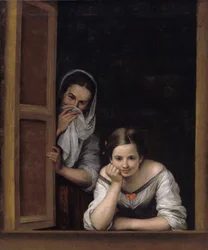 Twee vrouwen bij een raam