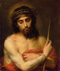 Christus de Man van Smarten (olieverf op doek)