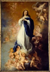 Onbevlekte Ontvangenis. Schilderij door Bartolome Murillo (1618-1682) Ec. Esp