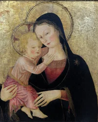 De maagd en het kind, detail. (schilderij)