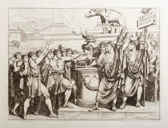 Brutus en Collatinus zweren de Tarquinii te verdrijven