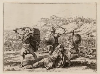 Gevecht van de Horatii en de Curiatii (ets)
