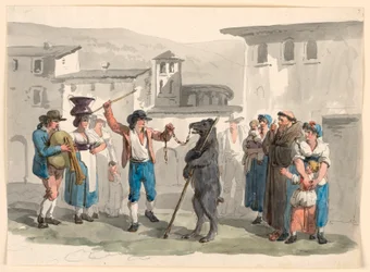 Tekening, De dansende beer, 1807-08