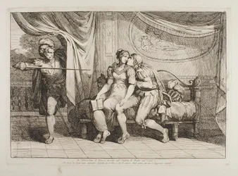 Paolo da Malatesta en Francesca da Rimini verrast door Gianciotto Malatesta