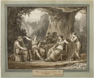 Telemachus Vertelt Zijn Avonturen aan de Godin Calypso, uit De Avonturen van Telemachus, Boek 1