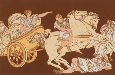 Tullia rijdt over het lichaam van haar vader