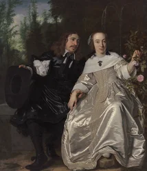Abraham del Court en zijn vrouw Maria de Kaersgieter, 1654