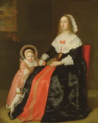 Portret van een moeder en kind, 1644