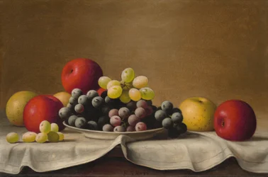 Stilleven, appels, druiven, n.d. (olieverf op doek)