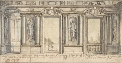 Ontwerp voor een Geschilderde Muurdecoratie voor Palazzo Massimo all