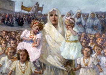 Processie van de maagden van Rapino
